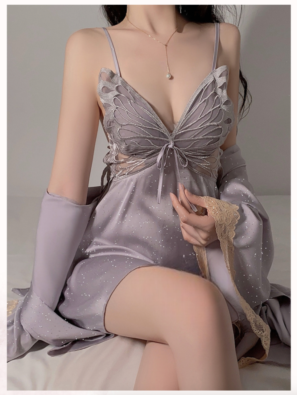 Picardía Mariposa Purpurina