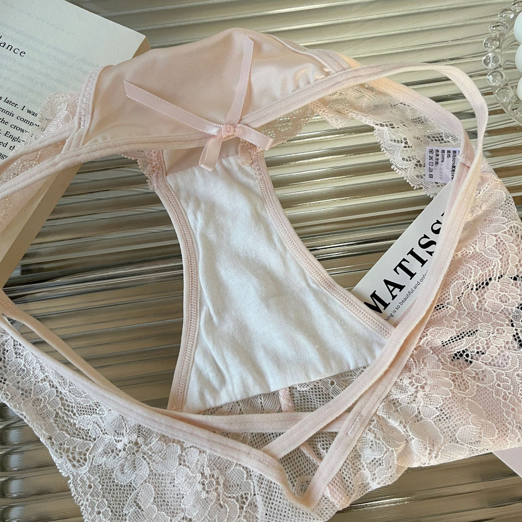 Braga con encaje y cintas laterales elásticas