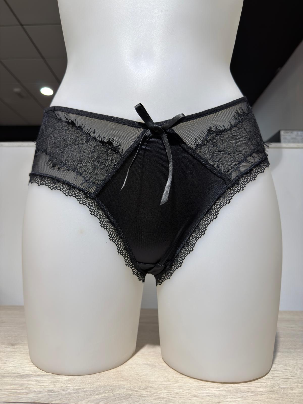 Braga con encaje y lazo negro